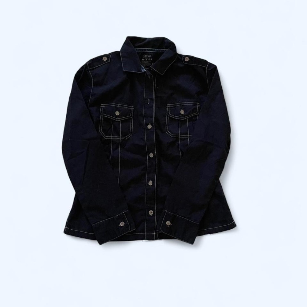 Navy cotton‎ utility shirt size M LEGGS by Johnwin